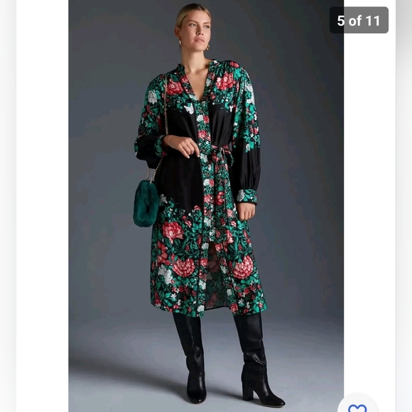 Anthropologie Midi Shirt Dress Size S - Picture 5 of 9